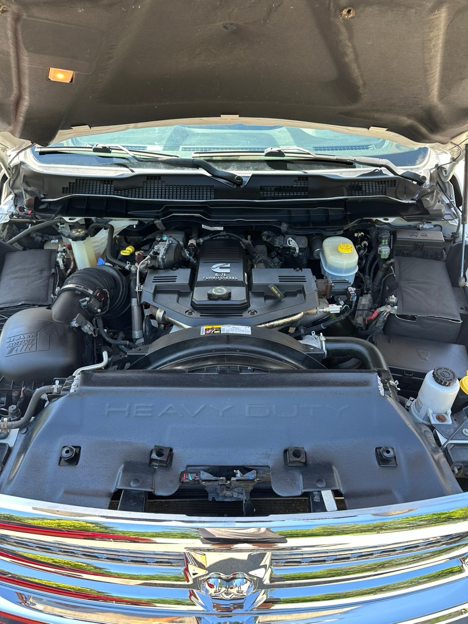 Engine bay detailing on a Ram