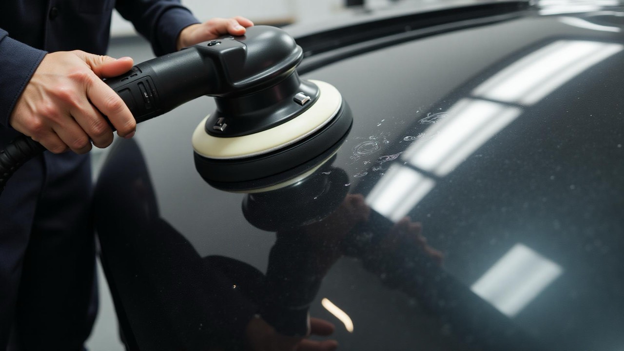 Paint correction machine polishing